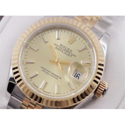 WWF Datejust 28mm A2671 Automatic Mens Watch 904L YG/SS Gold Dial on YG/SS Jubilee Bracelet Best Edition