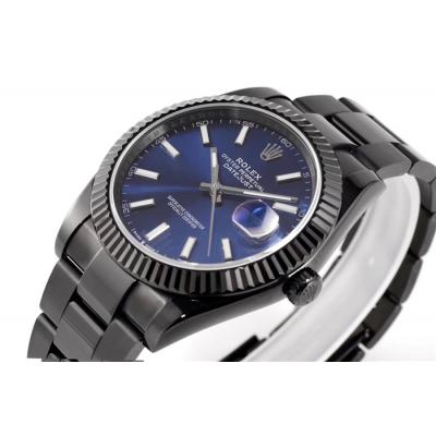 VRF DateJust 41 126334 VR3235 Automatic Mens Watch PVD Steel All Black  Blue Stick Oyster Best Edition