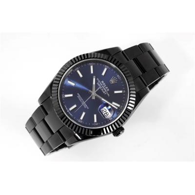 VRF DateJust 41 126334 VR3235 Automatic Mens Watch PVD Steel All Black  Blue Stick Oyster Best Edition