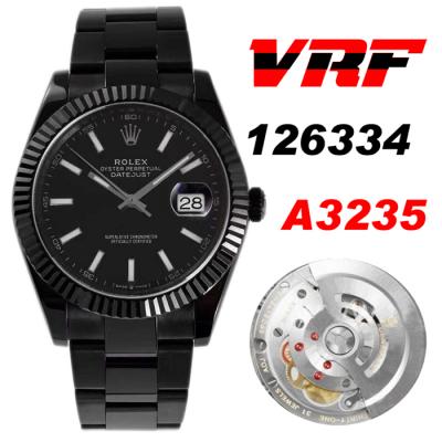 VRF DateJust 41 126334 VR3235 Automatic Mens Watch PVD Steel All Black Stick Oyster Best Edition