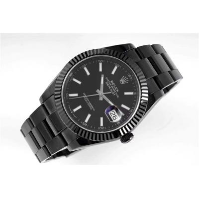 VRF DateJust 41 126334 VR3235 Automatic Mens Watch PVD Steel All Black Stick Oyster Best Edition