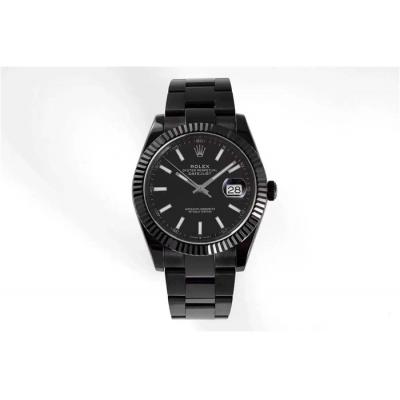 VRF DateJust 41 126334 VR3235 Automatic Mens Watch PVD Steel All Black Stick Oyster Best Edition