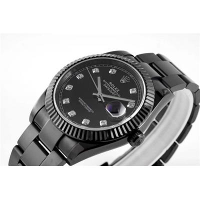 VRF DateJust 41 126334 VR3235 Automatic Mens Watch PVD Steel All Black Diamonds Oyster Best Edition