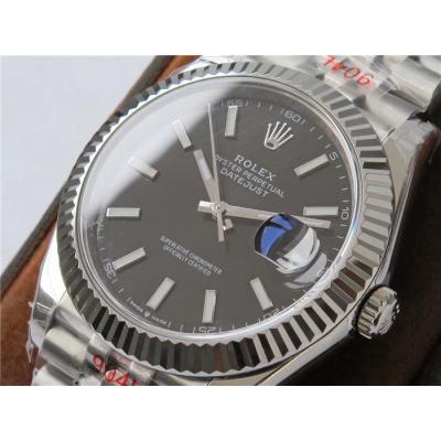 VRF DateJust 41 126334 VR3235 Automatic Mens Watch 904L Steel Black Dial Jubilee Bracelet Best Edition