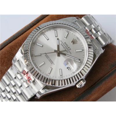 VRF DateJust 41 126334 VR3235 Automatic Mens Watch 904L Steel Silver Dial Jubilee Bracelet Best Edition