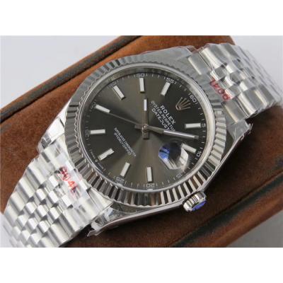 VRF DateJust 41 126334 VR3235 Automatic Mens Watch 904L Steel Gray Dial Jubilee Bracelet Best Edition