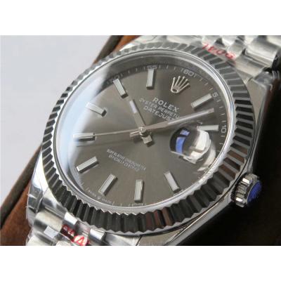 VRF DateJust 41 126334 VR3235 Automatic Mens Watch 904L Steel Gray Dial Jubilee Bracelet Best Edition