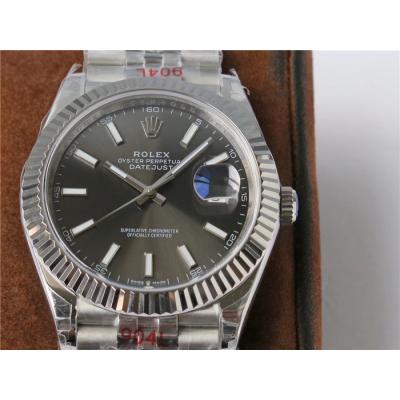 VRF DateJust 41 126334 VR3235 Automatic Mens Watch 904L Steel Gray Dial Jubilee Bracelet Best Edition