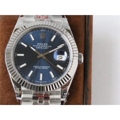 VRF DateJust 41 126334  VR3235 Automatic Mens Watch 904L Steel Blue Dial Jubilee Bracelet Best Edition