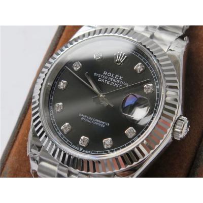 VRF DateJust 41 126334 VR3235 Automatic Mens Watch 904L Steel Black Dial Jubilee Bracelet Best Edition