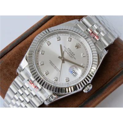 VRF DateJust 41 126334 VR3235 Automatic Mens Watch 904L Steel Silver Dial Jubilee Bracelet Best Edition