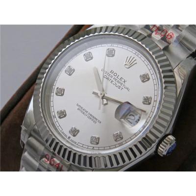 VRF DateJust 41 126334 VR3235 Automatic Mens Watch 904L Steel Silver Dial Jubilee Bracelet Best Edition