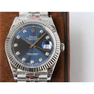 VRF DateJust 41 126334 VR3235 Automatic Mens Watch 904L Steel Blue Dial Jubilee Bracelet Best Edition