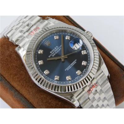 VRF DateJust 41 126334 VR3235 Automatic Mens Watch 904L Steel Blue Dial Jubilee Bracelet Best Edition