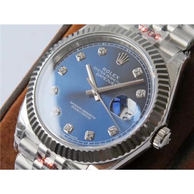 VRF DateJust 41 126334 VR3235 Automatic Mens Watch 904L Steel Blue Dial Jubilee Bracelet Best Edition