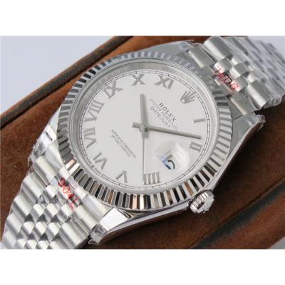 VRF DateJust 41 126334 VR3235 Automatic Mens Watch 904L Steel White Dial Jubilee Bracelet Best Edition