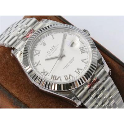 VRF DateJust 41 126334 VR3235 Automatic Mens Watch 904L Steel White Dial Jubilee Bracelet Best Edition