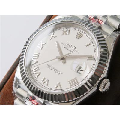 VRF DateJust 41 126334 VR3235 Automatic Mens Watch 904L Steel White Dial Jubilee Bracelet Best Edition