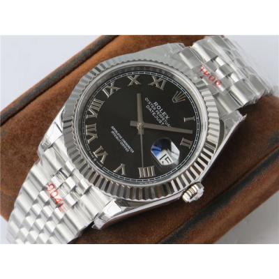 VRF DateJust 41 126334 VR3235 Automatic Mens Watch 904L Steel Black Dial Jubilee Bracelet Best Edition