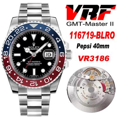 VRF V3 GMT-Master II 116710 VR3186 Automatic Mens Watch Pepsi Red/Blue Ceramic 904L Oystersteel Bracelet Best Edition