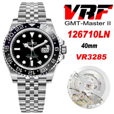 VRF V3 GMT-Master II 126710 VR3285 Automatic Mens Watch Black Ceramic 904L Jubilee Bracelet Best Edition