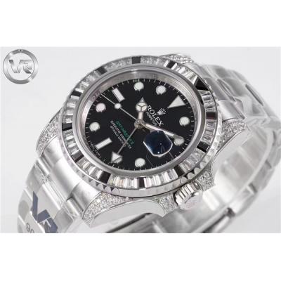 VRF V3 GMT-Master II 126710 VR3285 Automatic Mens Watch Black/White Diamonds 904L SS Bracelet Best Edition