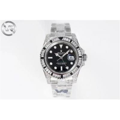 VRF V3 GMT-Master II 116710 VR3285 Automatic Mens Watch Black/White Diamonds 904L Diamond Bracelet Best Edition