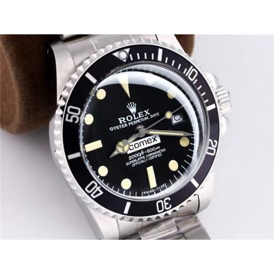 TWF Submariner Comex 5514 A2836 Automatic Mens Watch Black Dial Steel Bracelet Vintage Timepieces Version