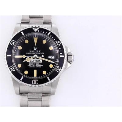 TWF Submariner Comex 5514 A2836 Automatic Mens Watch Black Dial Steel Bracelet Vintage Timepieces Version