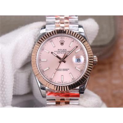 TWF Datejust 41 126334 A3235 Automatic Mens Watch Two Tonr RG Pink Dial 904L Steel Jubilee Bracelet Best Edition