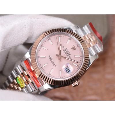 TWF Datejust 41 126334 A3235 Automatic Mens Watch Two Tonr RG Pink Dial 904L Steel Jubilee Bracelet Best Edition