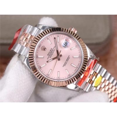 TWF Datejust 41 126334 A3235 Automatic Mens Watch Two Tonr RG Pink Dial 904L Steel Jubilee Bracelet Best Edition