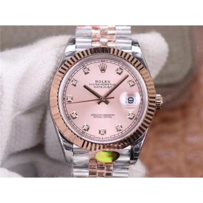 TWF Datejust 41 126334 A3235 Automatic Mens Watch Two Tonr RG Pink Dial 904L Steel Jubilee Bracelet Best Edition