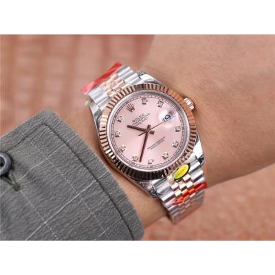 TWF Datejust 41 126334 A3235 Automatic Mens Watch Two Tonr RG Pink Dial 904L Steel Jubilee Bracelet Best Edition