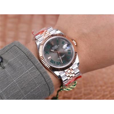 TWF Datejust 41 126334 A3235 Automatic Mens Watch Two Tonr RG Gray Dial 904L Steel Jubilee Bracelet Best Edition