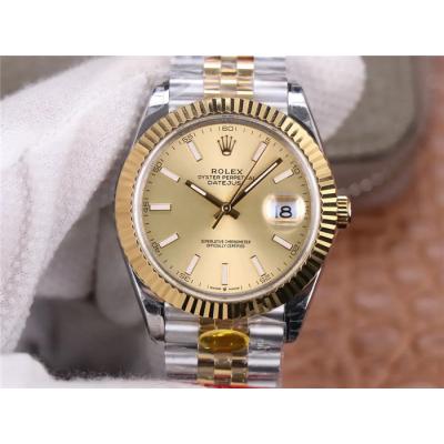 TWF Datejust 41 126334 A3235 Automatic Mens Watch Two Tonr YG Champagne Dial 904L Steel Jubilee Bracelet Best Edition