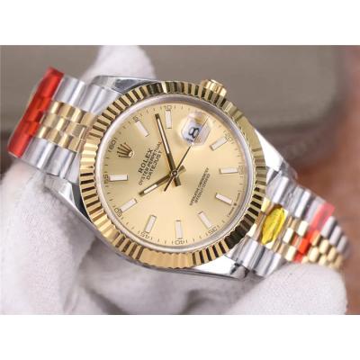 TWF Datejust 41 126334 A3235 Automatic Mens Watch Two Tonr YG Champagne Dial 904L Steel Jubilee Bracelet Best Edition