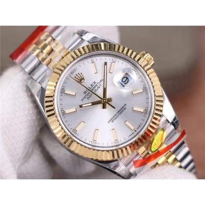 TWF Datejust 41 126334 A3235 Automatic Mens Watch Two Tonr YG Silver Dial 904L Steel Jubilee Bracelet Best Edition