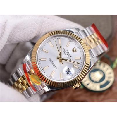 TWF Datejust 41 126334 A3235 Automatic Mens Watch Two Tonr YG Silver Dial 904L Steel Jubilee Bracelet Best Edition