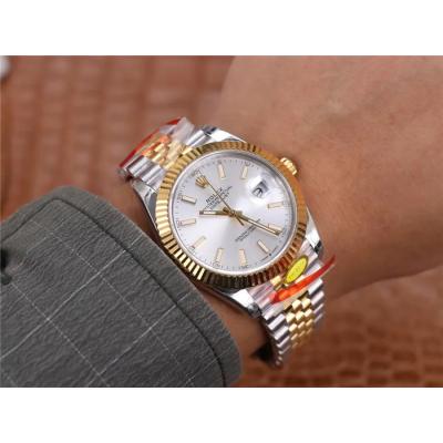 TWF Datejust 41 126334 A3235 Automatic Mens Watch Two Tonr YG Silver Dial 904L Steel Jubilee Bracelet Best Edition