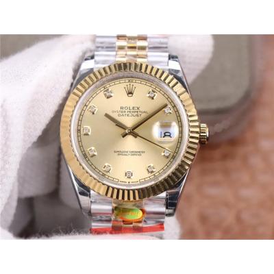 TWF Datejust 41 126334 A3235 Automatic Mens Watch Two Tonr YG Champagne Dial 904L Steel Jubilee Bracelet Best Edition