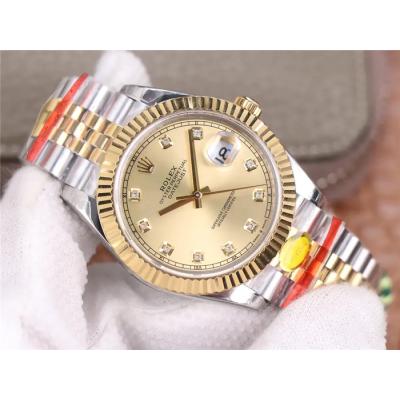 TWF Datejust 41 126334 A3235 Automatic Mens Watch Two Tonr YG Champagne Dial 904L Steel Jubilee Bracelet Best Edition