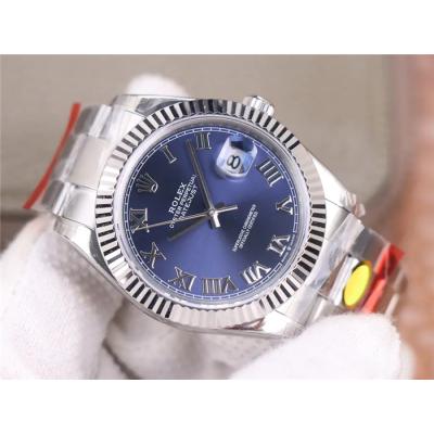 TWF Datejust 41 126334 A3235 Automatic Mens Watch Blue Dial 904L Steel Oyster Bracelet Best Edition