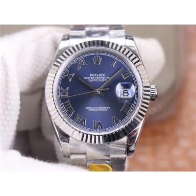 TWF Datejust 41 126334 A3235 Automatic Mens Watch Blue Dial 904L Steel Oyster Bracelet Best Edition