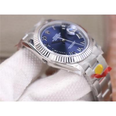 TWF Datejust 41 126334 A3235 Automatic Mens Watch Blue Dial 904L Steel Oyster Bracelet Best Edition