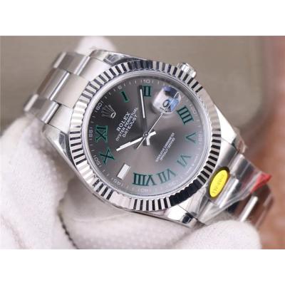 TWF Datejust 41 126334 A3235 Automatic Mens Watch Gray Dial 904L Steel Oyster Bracelet Best Edition