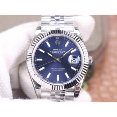 TWF Datejust 41 126334 A3235 Automatic Mens Watch Blue Dial 904L Steel Jubilee Bracelet Best Edition