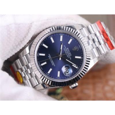 TWF Datejust 41 126334 A3235 Automatic Mens Watch Blue Dial 904L Steel Jubilee Bracelet Best Edition