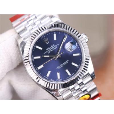 TWF Datejust 41 126334 A3235 Automatic Mens Watch Blue Dial 904L Steel Jubilee Bracelet Best Edition