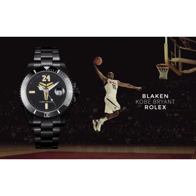 TWF Submariner Blaken Kobe Bryant A2836 Automatic Mens Watch PVD All Black SS Bracelet